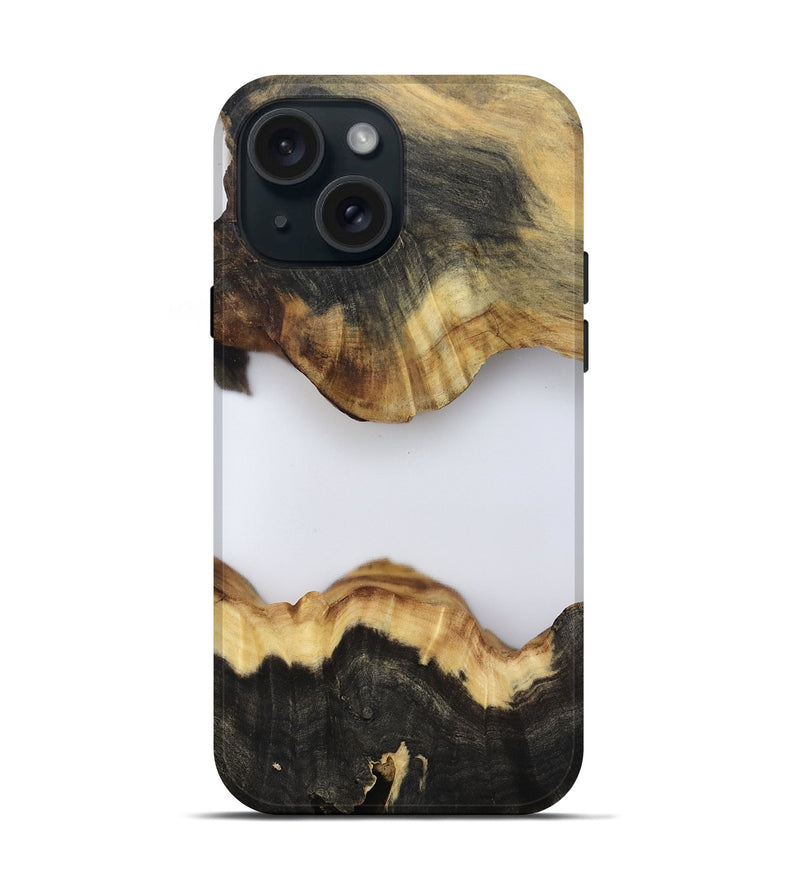 iPhone 15 Wood Live Edge Phone Case - Kieran (Clear, 802439)