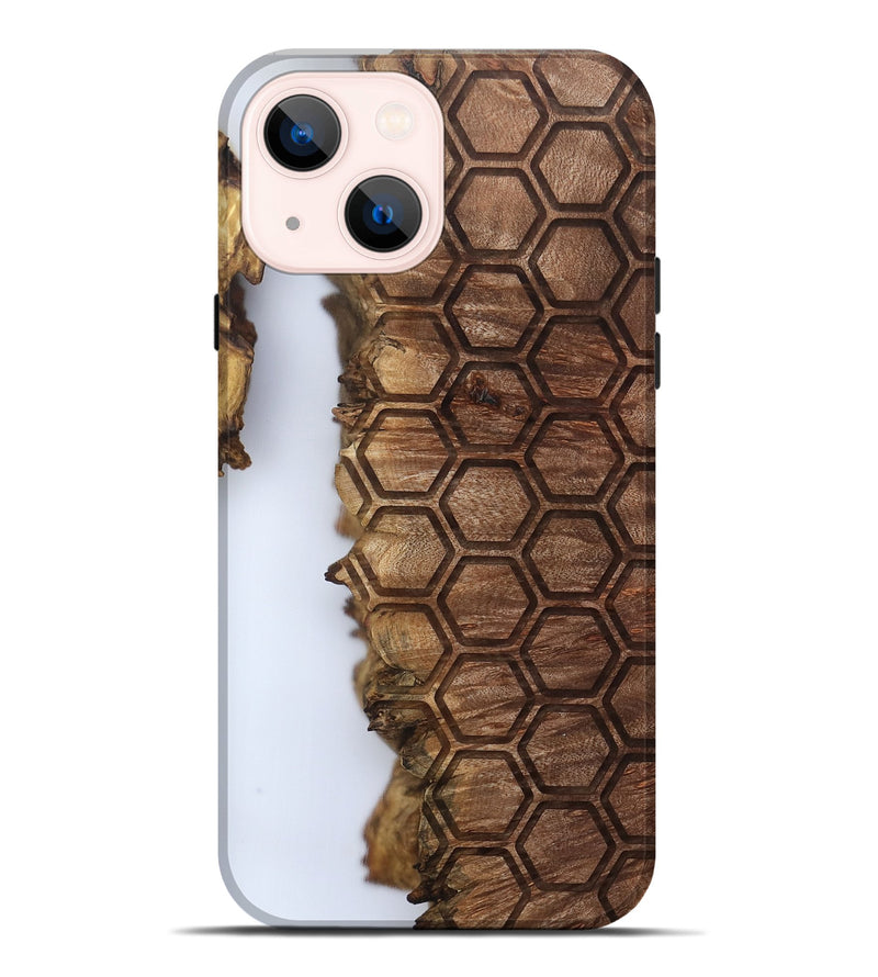 iPhone 14 Plus Wood Live Edge Phone Case - Ottilie (Clear, 802440)