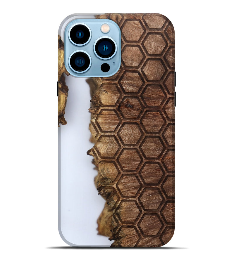 iPhone 14 Pro Max Wood Live Edge Phone Case - Ottilie (Clear, 802440)