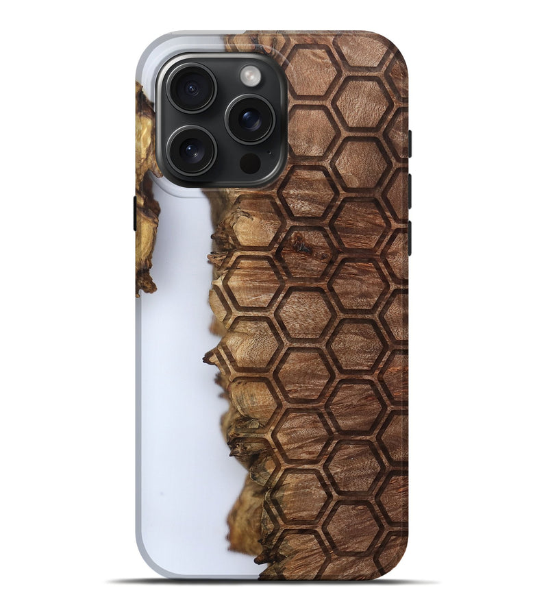 iPhone 16 Pro Max Wood Live Edge Phone Case - Ottilie (Clear, 802440)