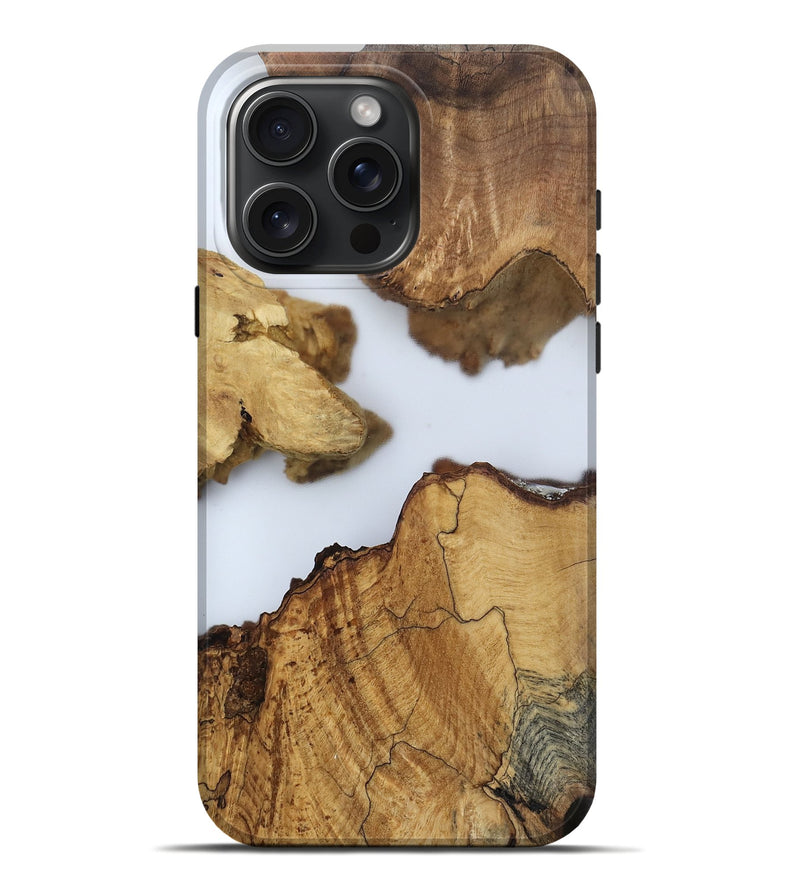 iPhone 16 Pro Max Wood Live Edge Phone Case - Lian (Clear, 802442)