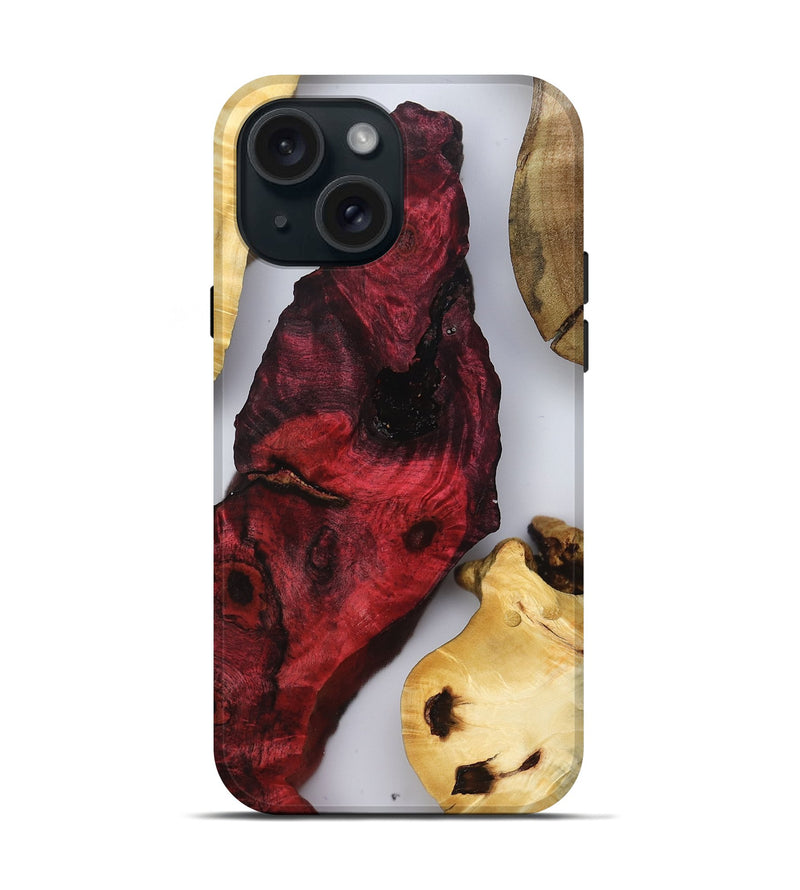 iPhone 15 Wood Live Edge Phone Case - Chandra (Clear, 802444)