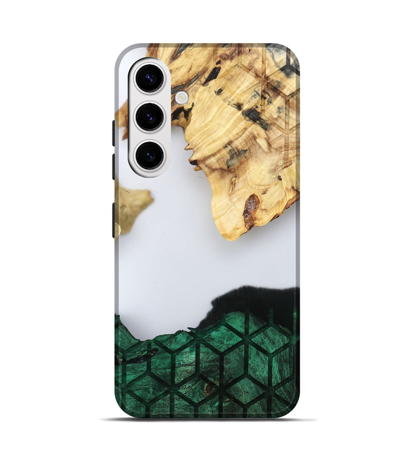 Galaxy S25 Wood Live Edge Phone Case - Royal (Clear, 802446)