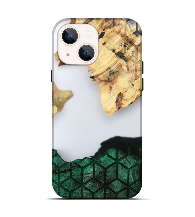 iPhone 13 Wood Live Edge Phone Case - Royal (Clear, 802446)