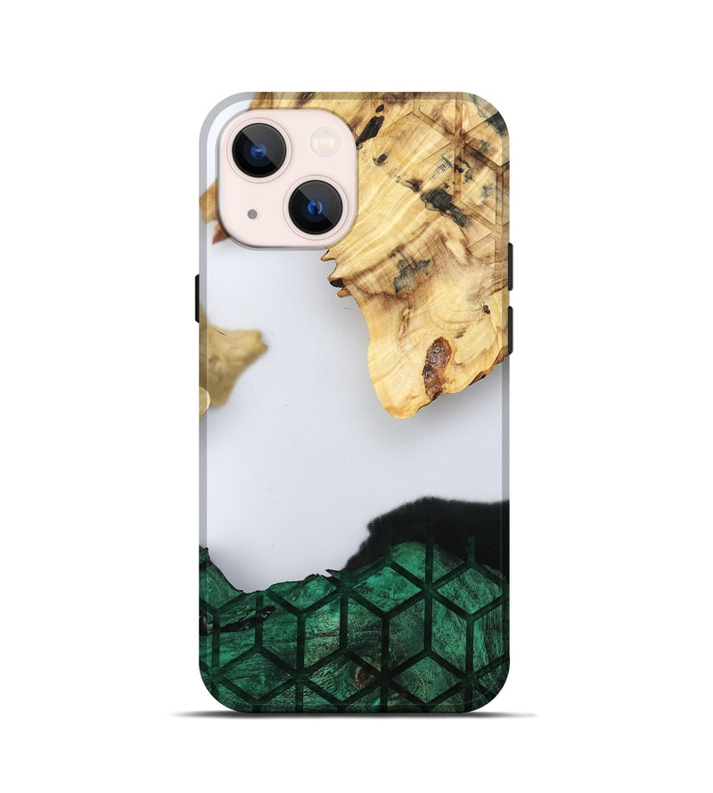 iPhone 13 mini Wood Live Edge Phone Case - Royal (Clear, 802446)