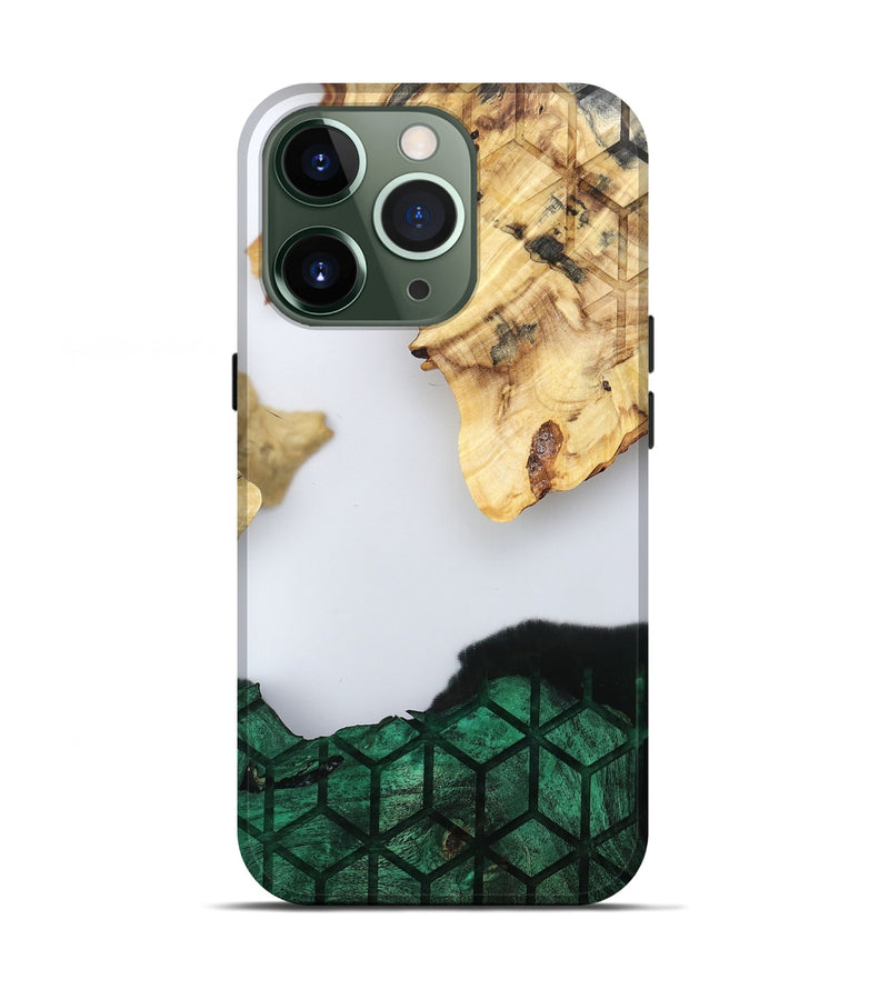 iPhone 13 Pro Wood Live Edge Phone Case - Royal (Clear, 802446)