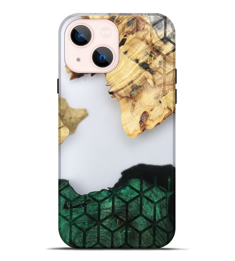 iPhone 14 Plus Wood Live Edge Phone Case - Royal (Clear, 802446)