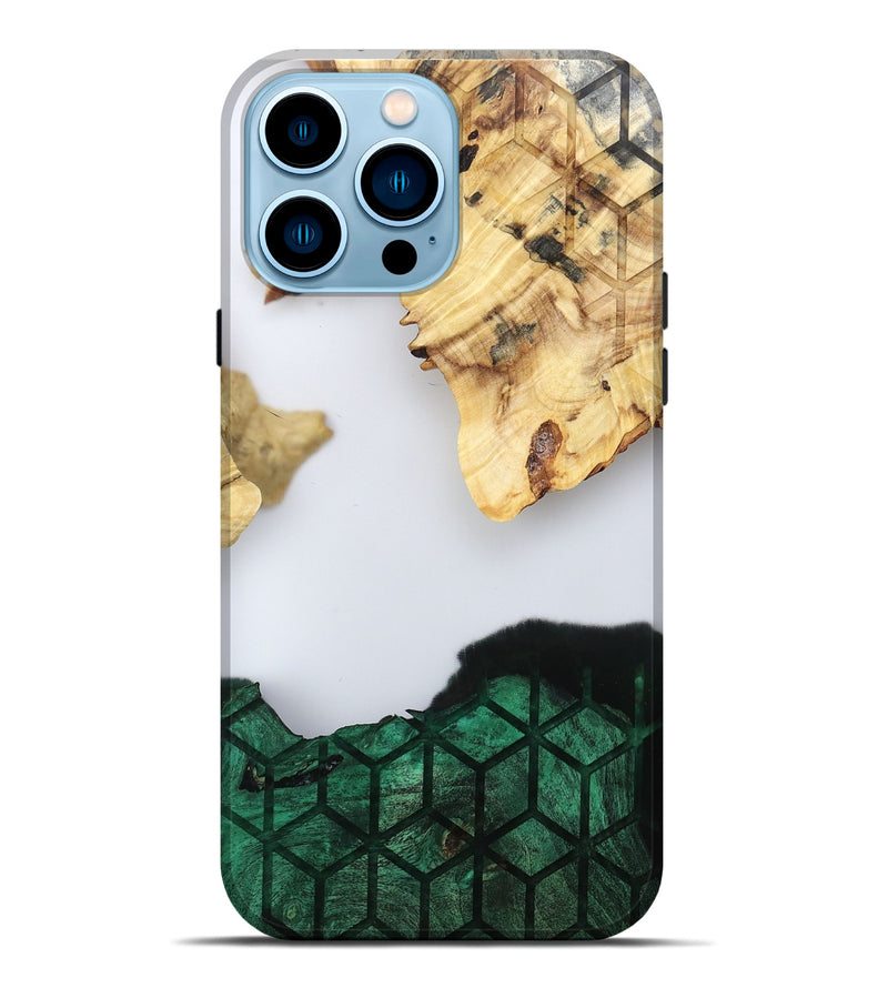 iPhone 14 Pro Max Wood Live Edge Phone Case - Royal (Clear, 802446)