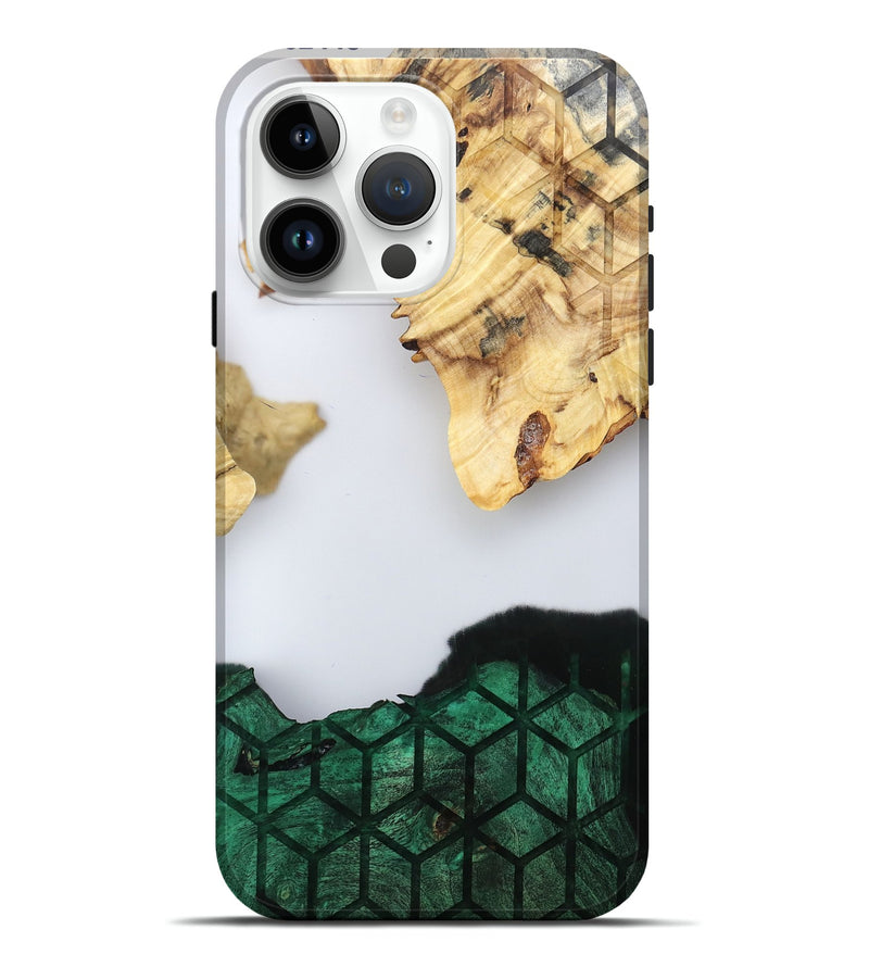 iPhone 15 Pro Max Wood Live Edge Phone Case - Royal (Clear, 802446)