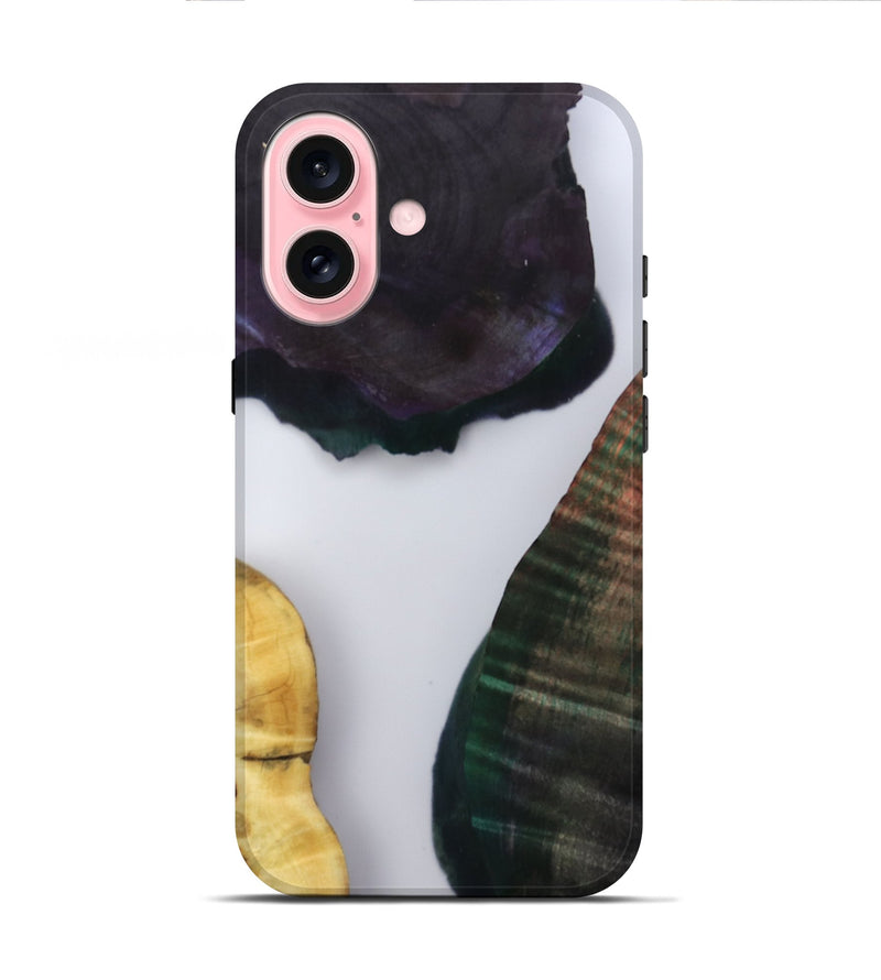 iPhone 16 Wood Live Edge Phone Case - Lizette (Clear, 802447)