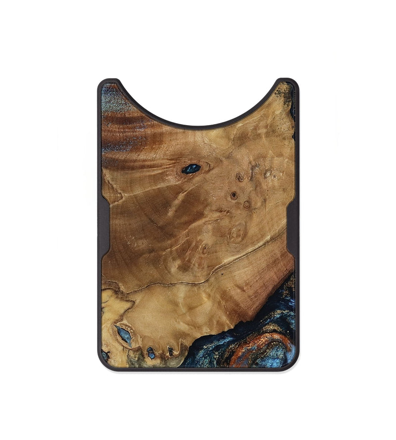 Alloy Wood Wallet - Helena (Teal & Gold, 802450)