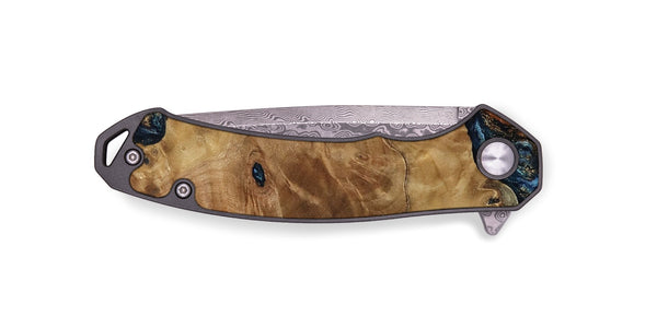 EDC Wood Pocket Knife - Helena (Teal & Gold, 802450)