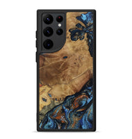 Galaxy S22 Ultra Wood Phone Case - Helena (Teal & Gold, 802450)