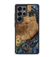 Galaxy S25 Ultra Wood Phone Case - Helena (Teal & Gold, 802450)