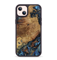 iPhone 14 Plus Wood Phone Case - Helena (Teal & Gold, 802450)