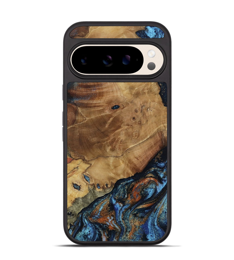 Pixel 10 Wood Phone Case - Helena (Teal & Gold, 802450)