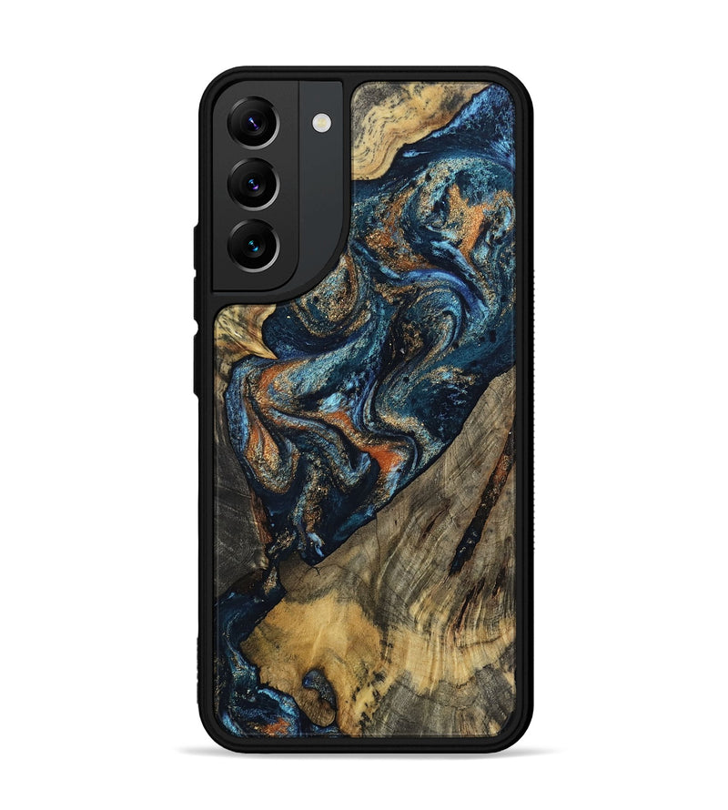 Galaxy S22 Plus Wood Phone Case - Ronda (Teal & Gold, 802453)