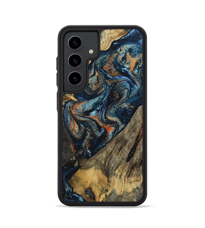Galaxy S24 Wood Phone Case - Ronda (Teal & Gold, 802453)