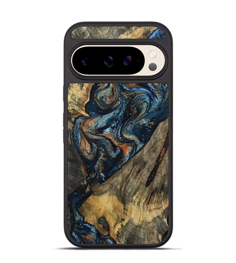 Pixel 10 Wood Phone Case - Ronda (Teal & Gold, 802453)