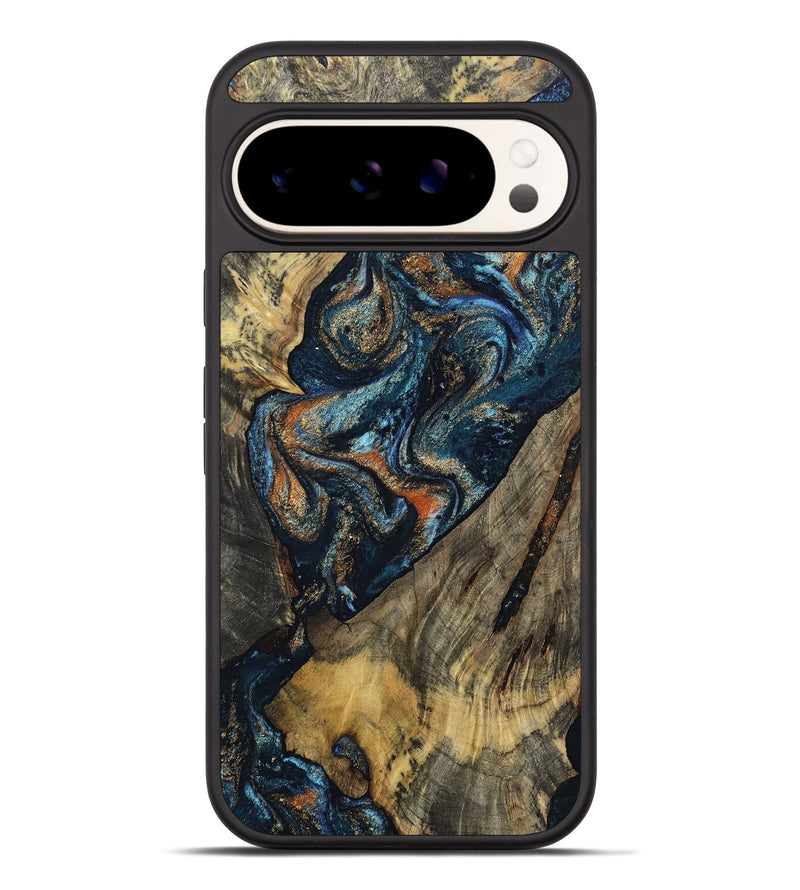 Pixel 9 Pro XL Wood Phone Case - Ronda (Teal & Gold, 802453)