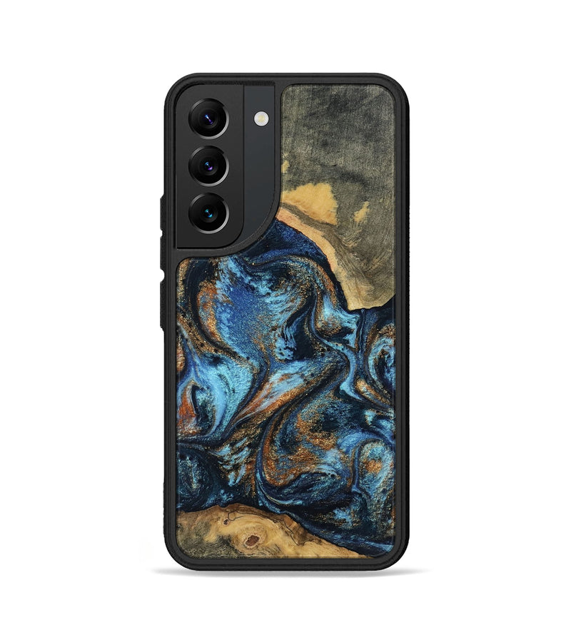 Galaxy S22 Wood Phone Case - Kevin (Teal & Gold, 802454)