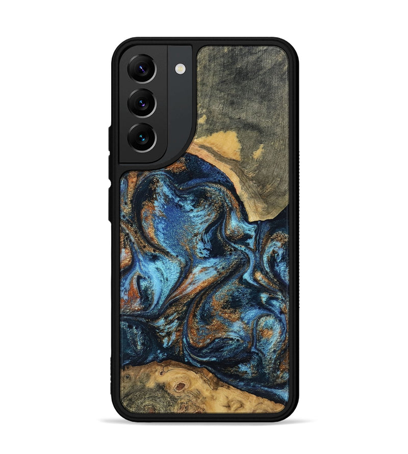 Galaxy S22 Plus Wood Phone Case - Kevin (Teal & Gold, 802454)