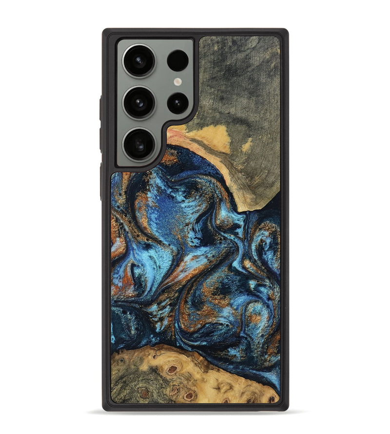 Galaxy S23 Ultra Wood Phone Case - Kevin (Teal & Gold, 802454)