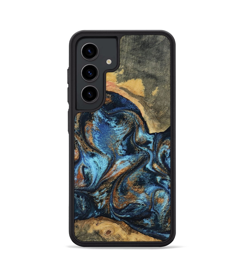 Galaxy S24 Wood Phone Case - Kevin (Teal & Gold, 802454)