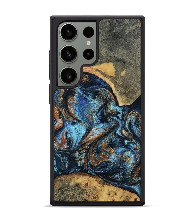 Galaxy S24 Ultra Wood Phone Case - Kevin (Teal & Gold, 802454)