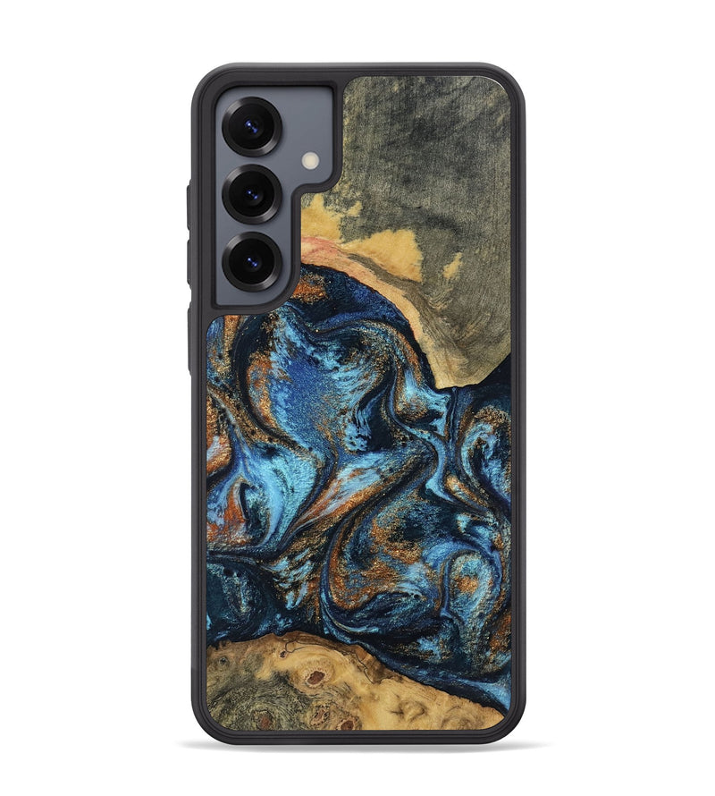 Galaxy S25 Plus Wood Phone Case - Kevin (Teal & Gold, 802454)