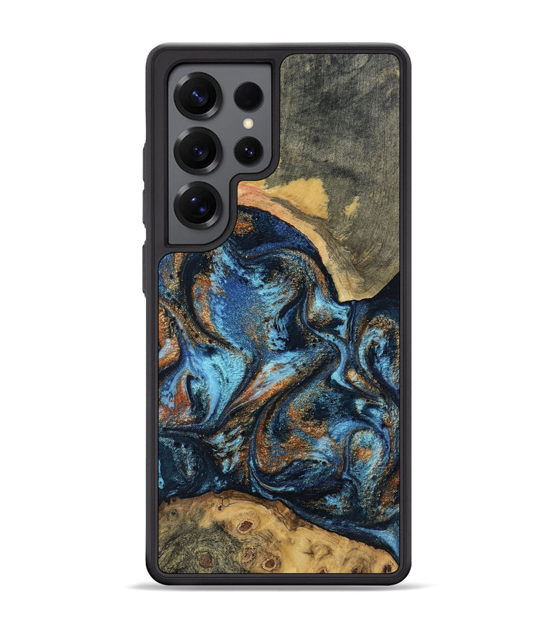 Galaxy S25 Ultra Wood Phone Case - Kevin (Teal & Gold, 802454)