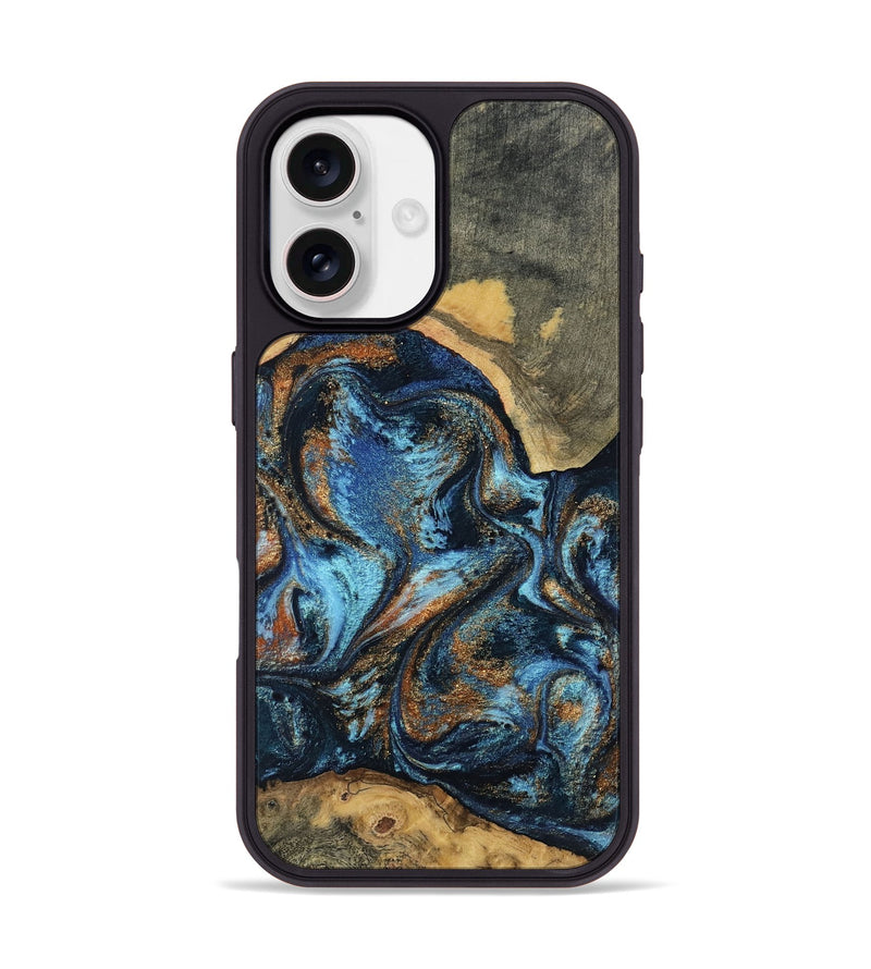 iPhone 17 Wood Phone Case - Kevin (Teal & Gold, 802454)