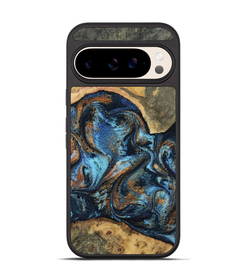Pixel 10 Wood Phone Case - Kevin (Teal & Gold, 802454)