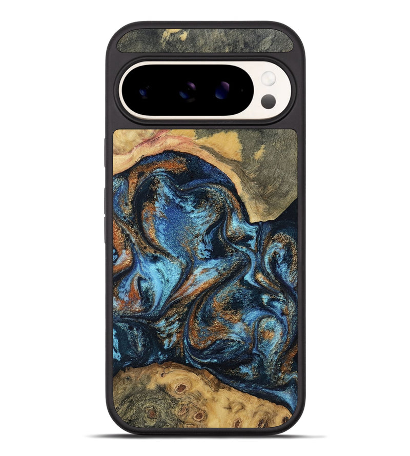 Pixel 9 Pro XL Wood Phone Case - Kevin (Teal & Gold, 802454)