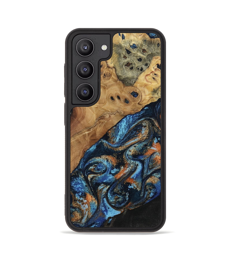 Galaxy S23 Wood Phone Case - Kanye (Teal & Gold, 802455)