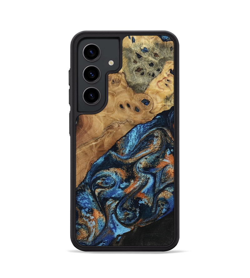 Galaxy S24 Wood Phone Case - Kanye (Teal & Gold, 802455)