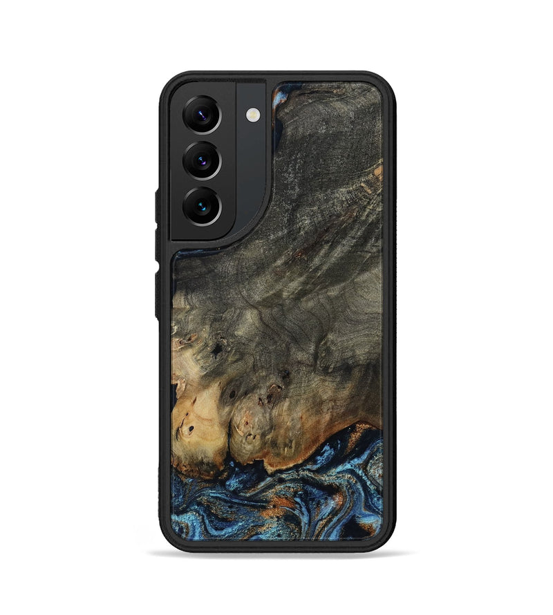 Galaxy S22 Wood Phone Case - Arlo (Teal & Gold, 802456)