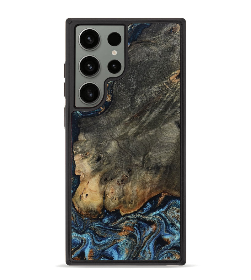 Galaxy S23 Ultra Wood Phone Case - Arlo (Teal & Gold, 802456)