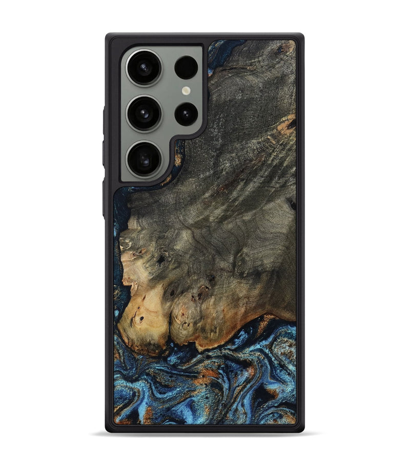 Galaxy S24 Ultra Wood Phone Case - Arlo (Teal & Gold, 802456)