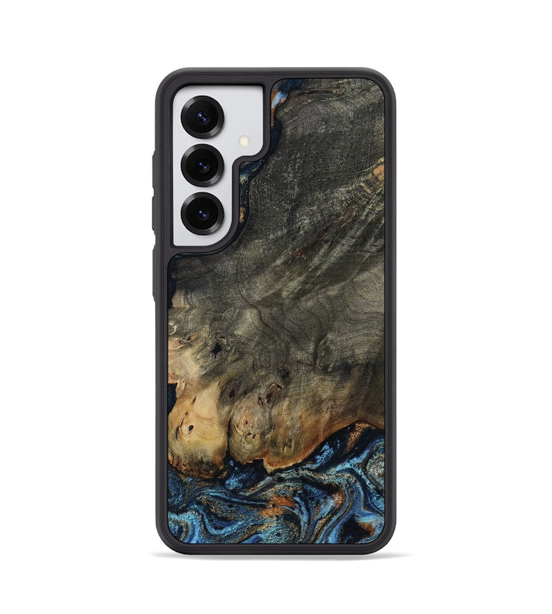 Galaxy S25 Wood Phone Case - Arlo (Teal & Gold, 802456)