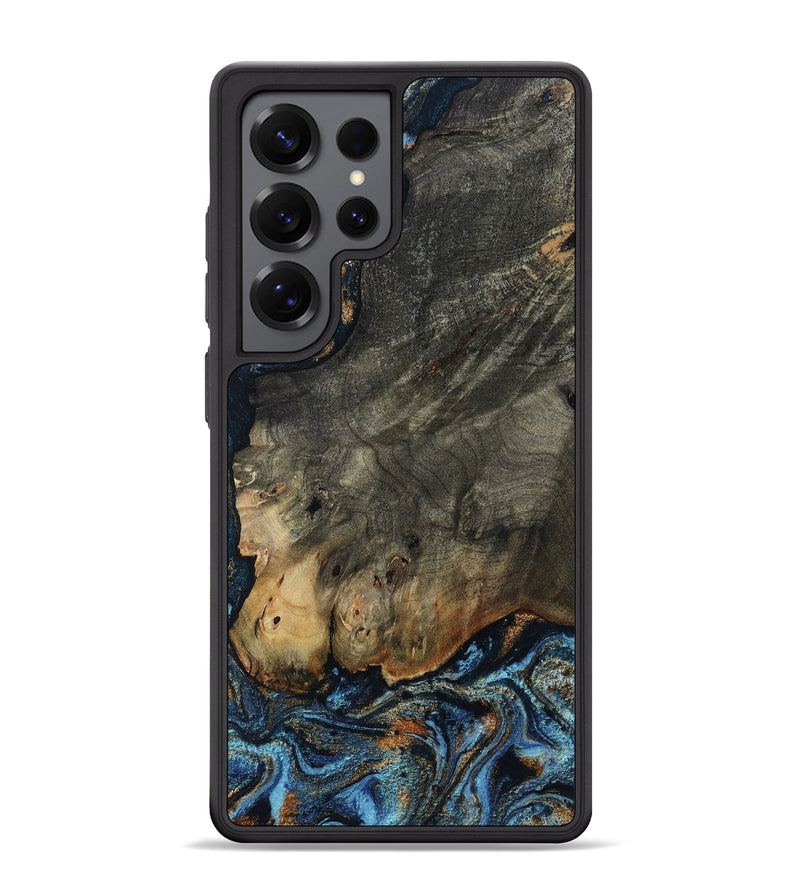 Galaxy S25 Ultra Wood Phone Case - Arlo (Teal & Gold, 802456)