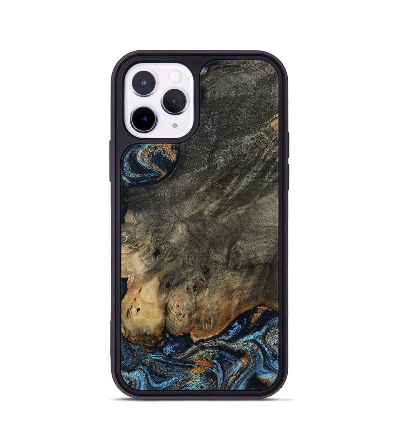 iPhone 11 Pro Wood Phone Case - Arlo (Teal & Gold, 802456)