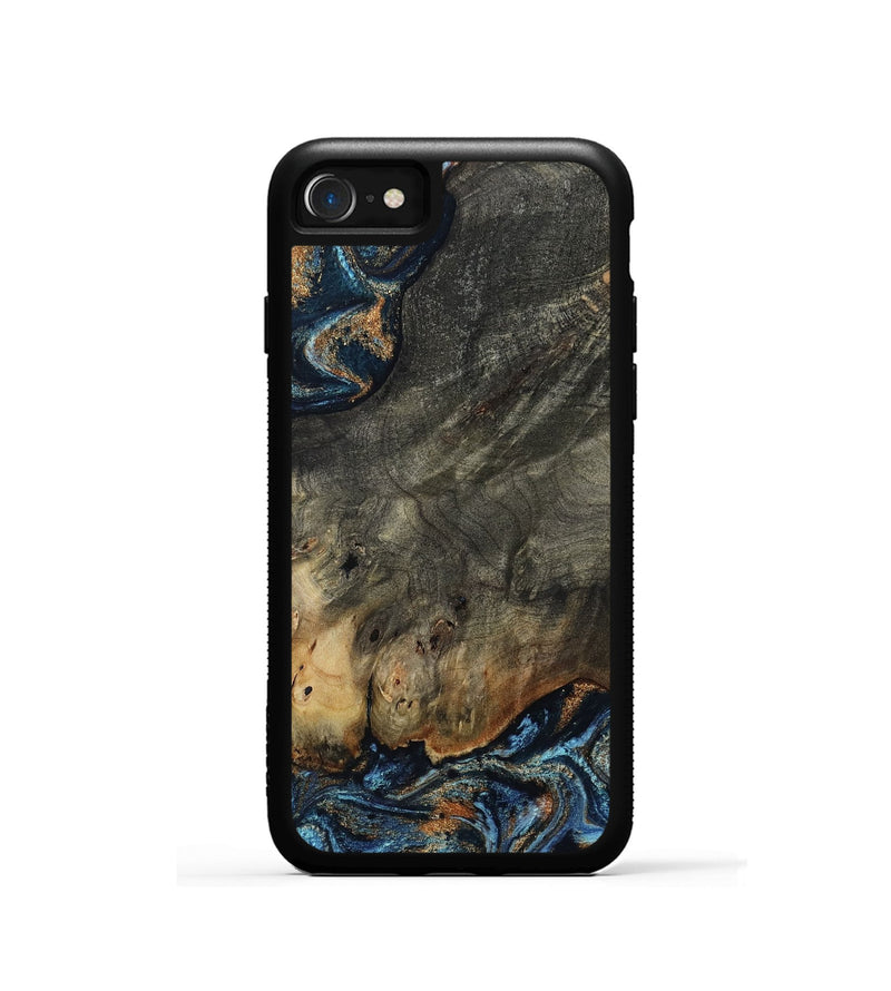 iPhone SE Wood Phone Case - Arlo (Teal & Gold, 802456)