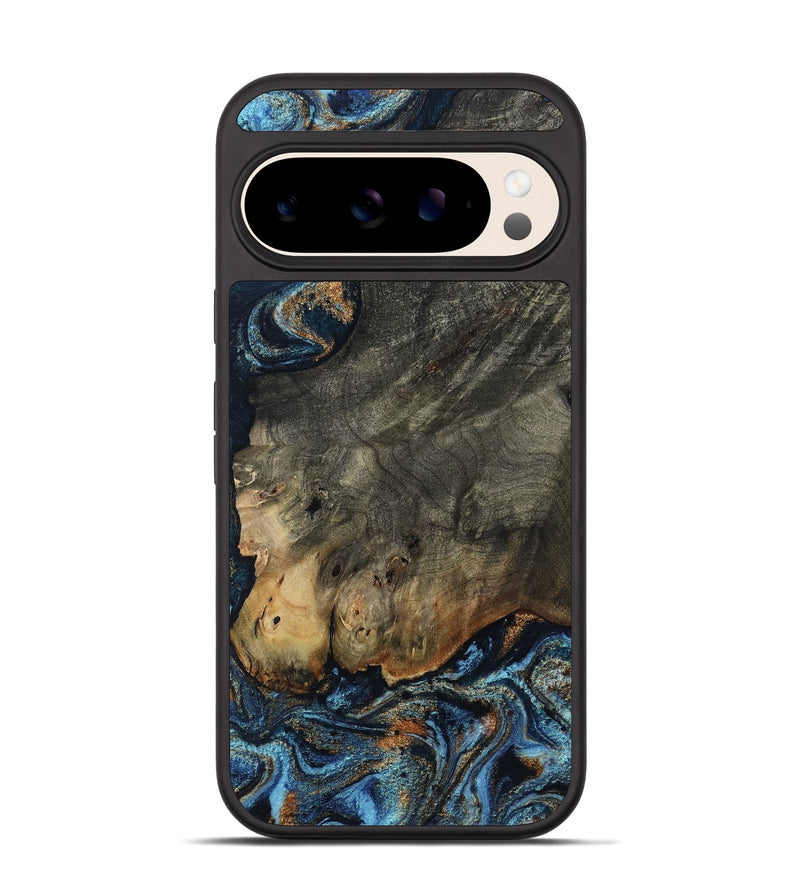 Pixel 10 Wood Phone Case - Arlo (Teal & Gold, 802456)