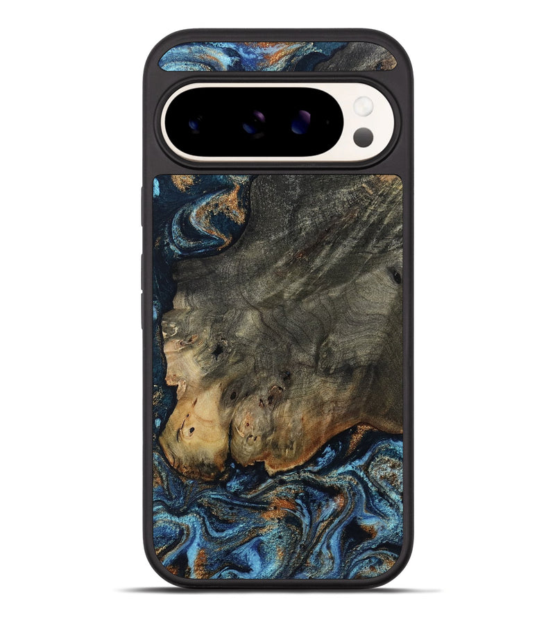 Pixel 10 Pro XL Wood Phone Case - Arlo (Teal & Gold, 802456)