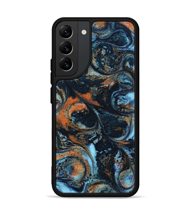 Galaxy S22 Plus ResinArt Phone Case - Roseann (Teal & Gold, 802457)