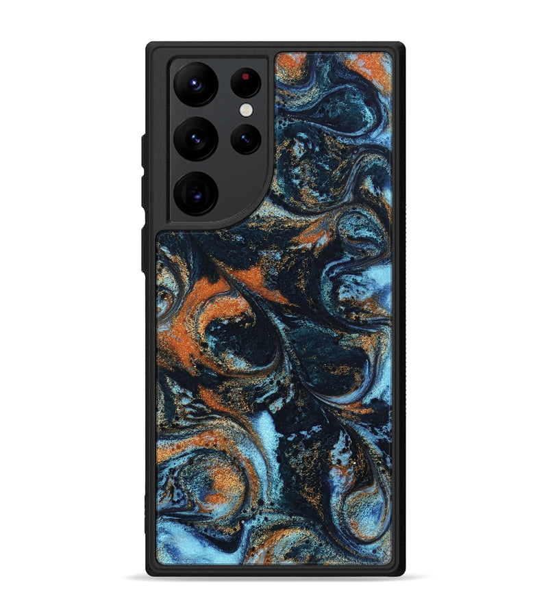 Galaxy S22 Ultra ResinArt Phone Case - Roseann (Teal & Gold, 802457)