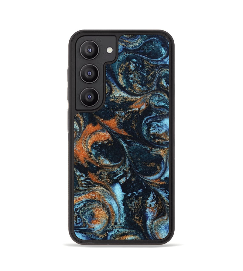 Galaxy S23 ResinArt Phone Case - Roseann (Teal & Gold, 802457)