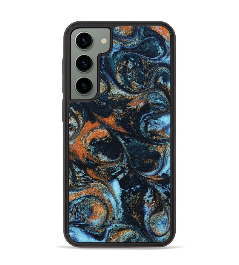 Galaxy S23 Plus ResinArt Phone Case - Roseann (Teal & Gold, 802457)