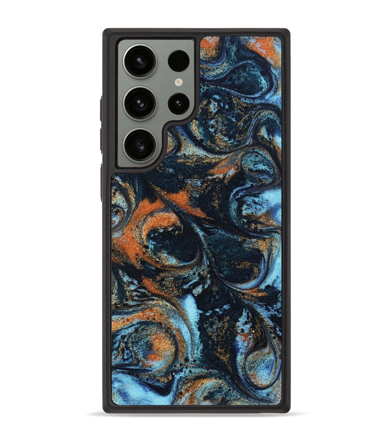 Galaxy S23 Ultra ResinArt Phone Case - Roseann (Teal & Gold, 802457)